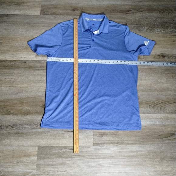 Men's Blue Adidas Golf Polo Shirt Large Relaxed Fit Casual Preppy Dadcore EUC - Picture 6 of 6